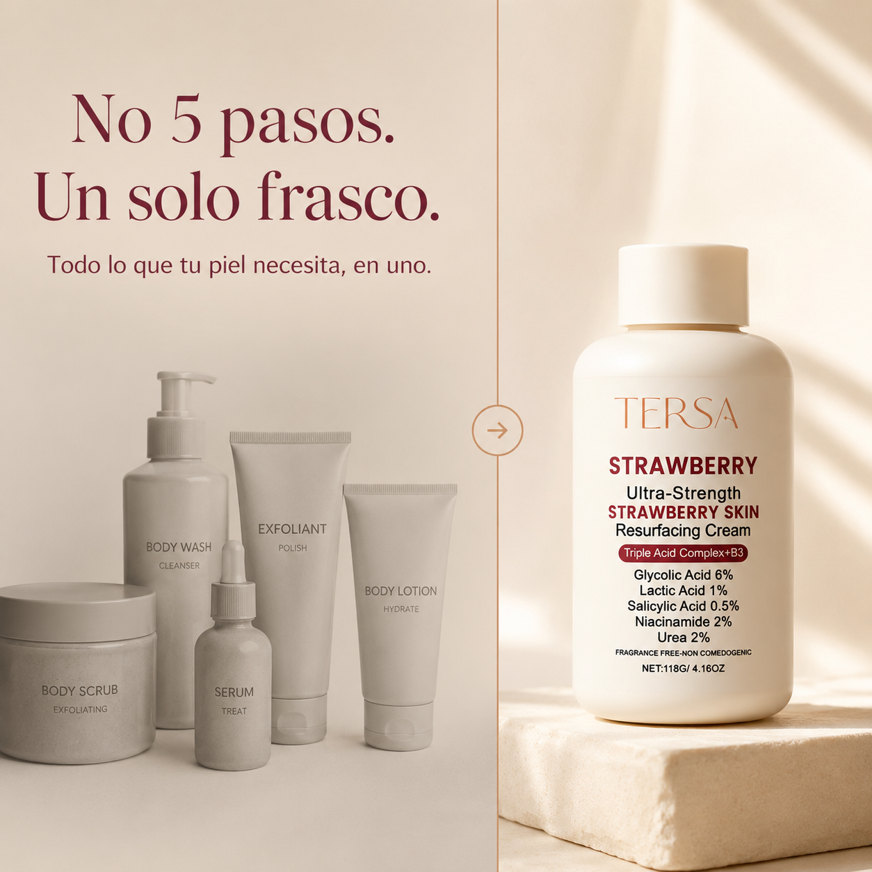Tersa — Crema corporal multiácida